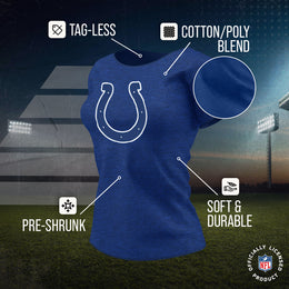 Indianapolis Colts NFL Womens Heather Logo Relaxed Fit T-Shirt - Royal