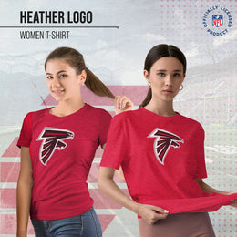 Atlanta Falcons NFL Womens Heather Logo Relaxed Fit T-Shirt - Red