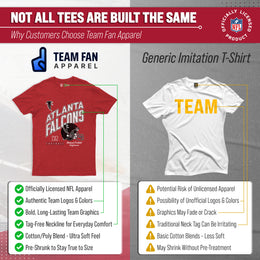 Atlanta Falcons NFL Adult Distressed Helmet Tag-Less T-Shirt - Red Heather
