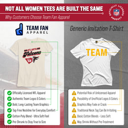 Atlanta Falcons NFL Womens Vintage Charm Tag-Less Soft T-Shirt - Birch