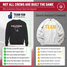 Atlanta Falcons Adult NFL Football Helmet Heather Crewneck Sweatshirt - Charcoal