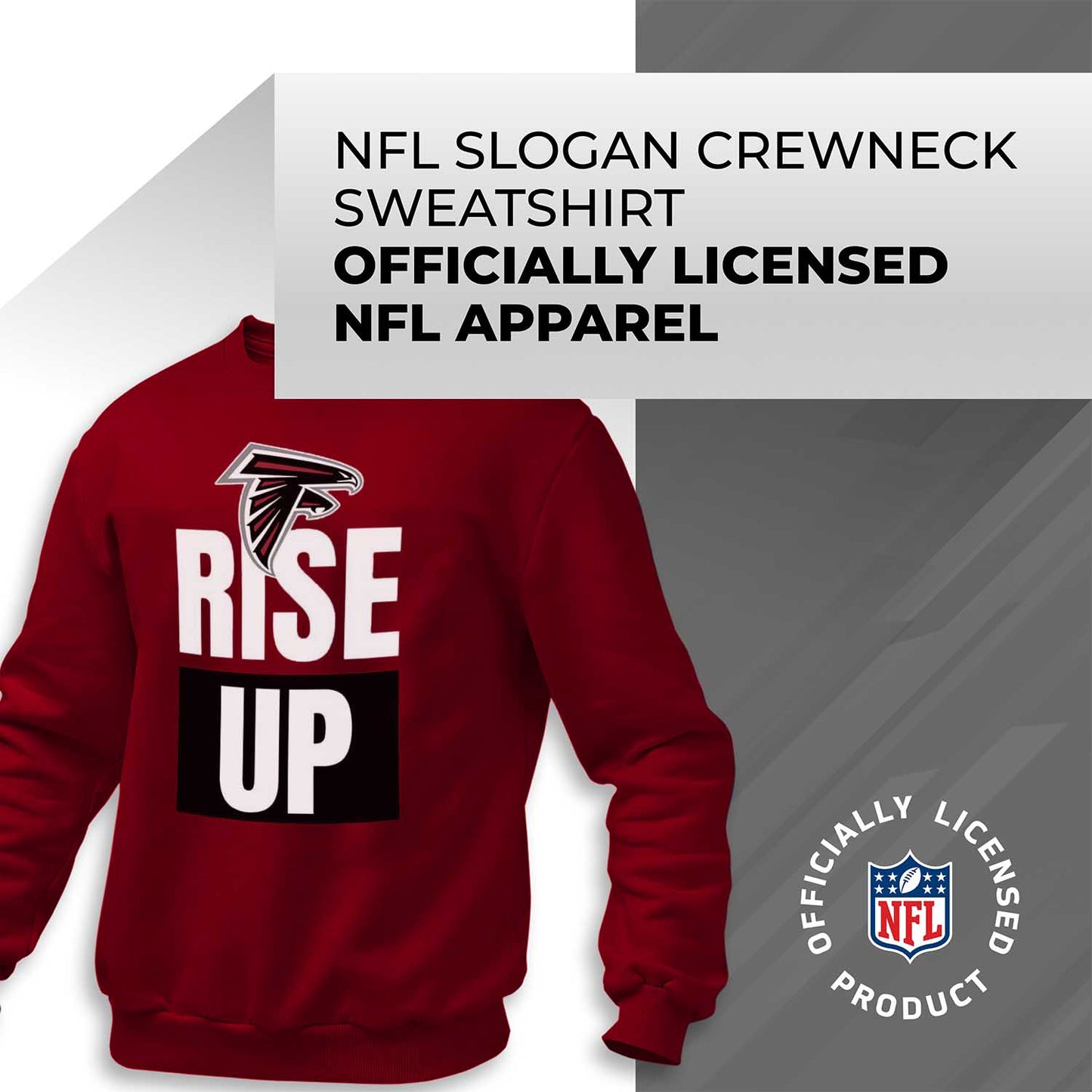 Atlanta Falcons NFL Adult Slogan Crewneck Sweatshirt - Red
