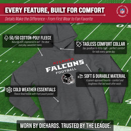 Atlanta Falcons NFL Youth Football Helmet Hood - Charcoal