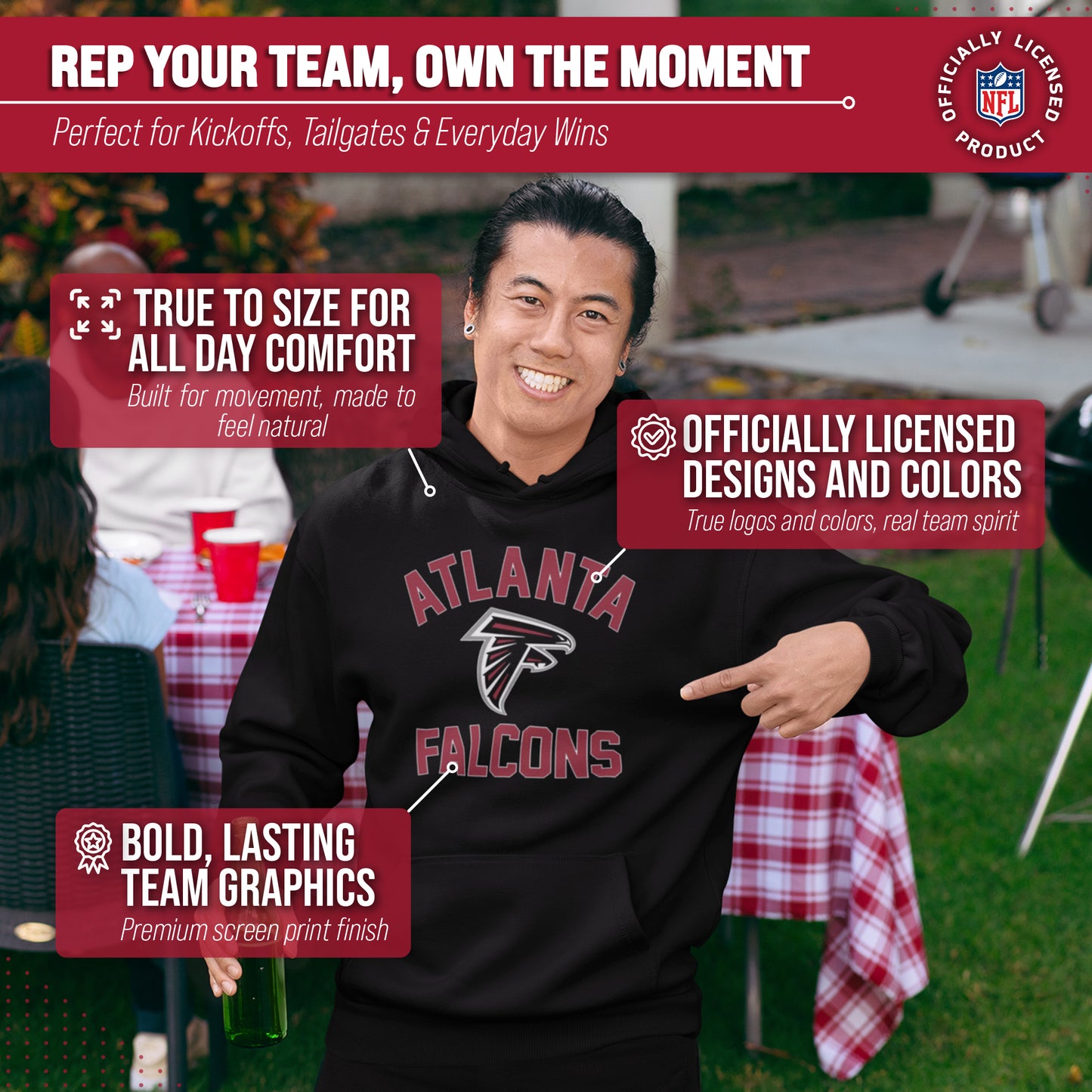 Atlanta Falcons Team Fan Apparel NFL  Gameday Hoodie - Black