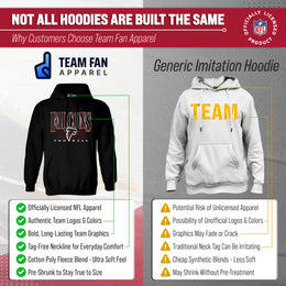 Atlanta Falcons NFL Adult Unisex Overtime Blueprint Soft Fleece Hooded Sweatshirt - Black