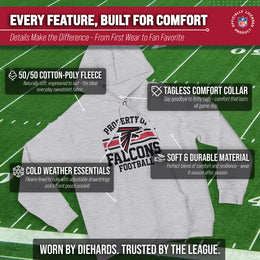 Atlanta Falcons NFL Adult Property Of Hooded Sweatshirt - Sport Gray