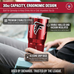Atlanta Falcons NFL 30oz Gameday Stainless Steel Tumbler - Red