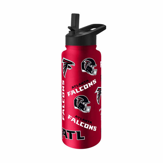 Atlanta Falcons NFL 34oz Quencher Stainless Steel Insulated Water Bottle - Red