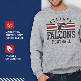 Atlanta Falcons NFL Team Stripe Crew Sweatshirt - Sport Gray
