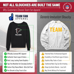 Atlanta Falcons NFL Womens Ultimate Fan French Terry Slouchy Top- Raglan Sleeves - Charcoal