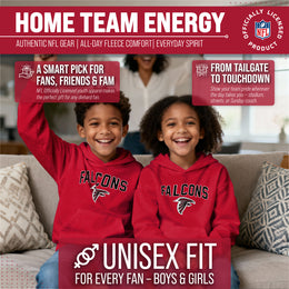 Atlanta Falcons NFL Youth Home Team Hoodie- Kids Hooded Sweatshirt - Red