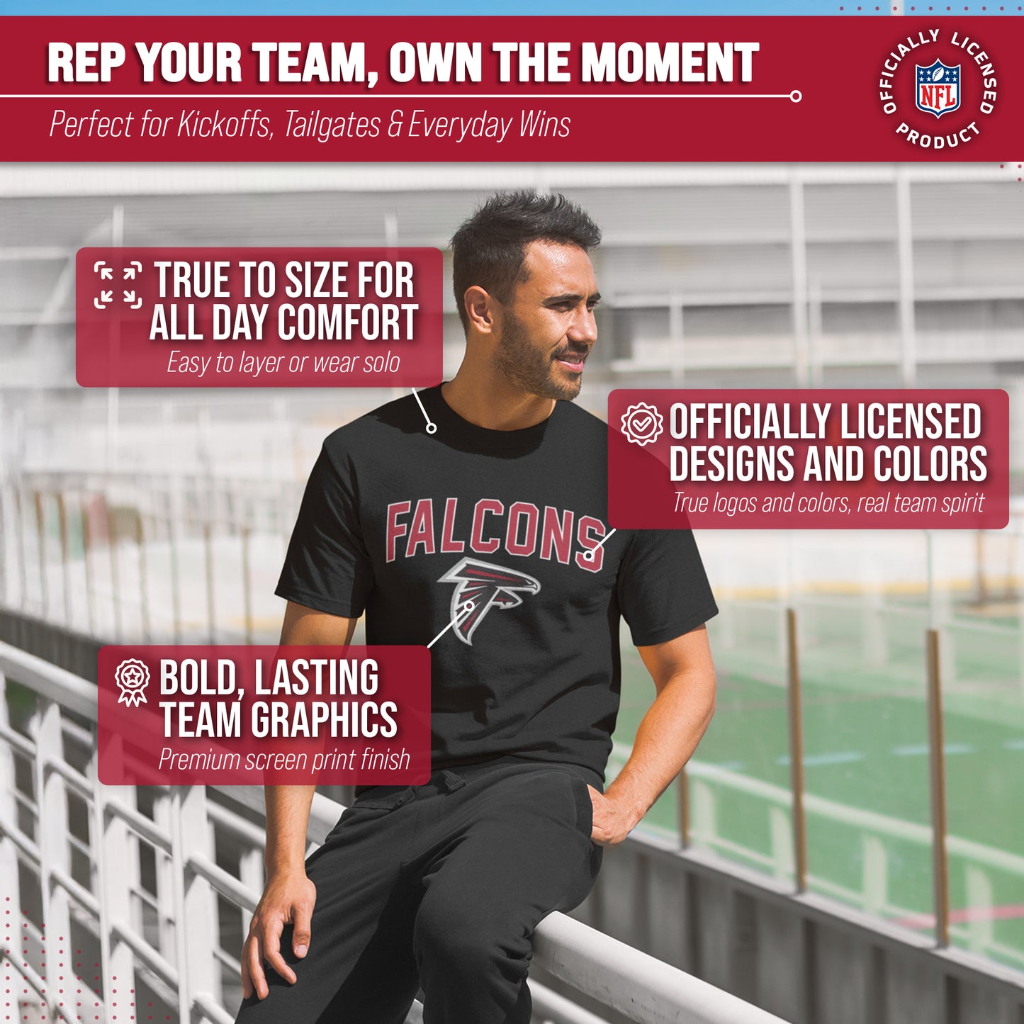 Atlanta Falcons NFL Home Team Tee - Black