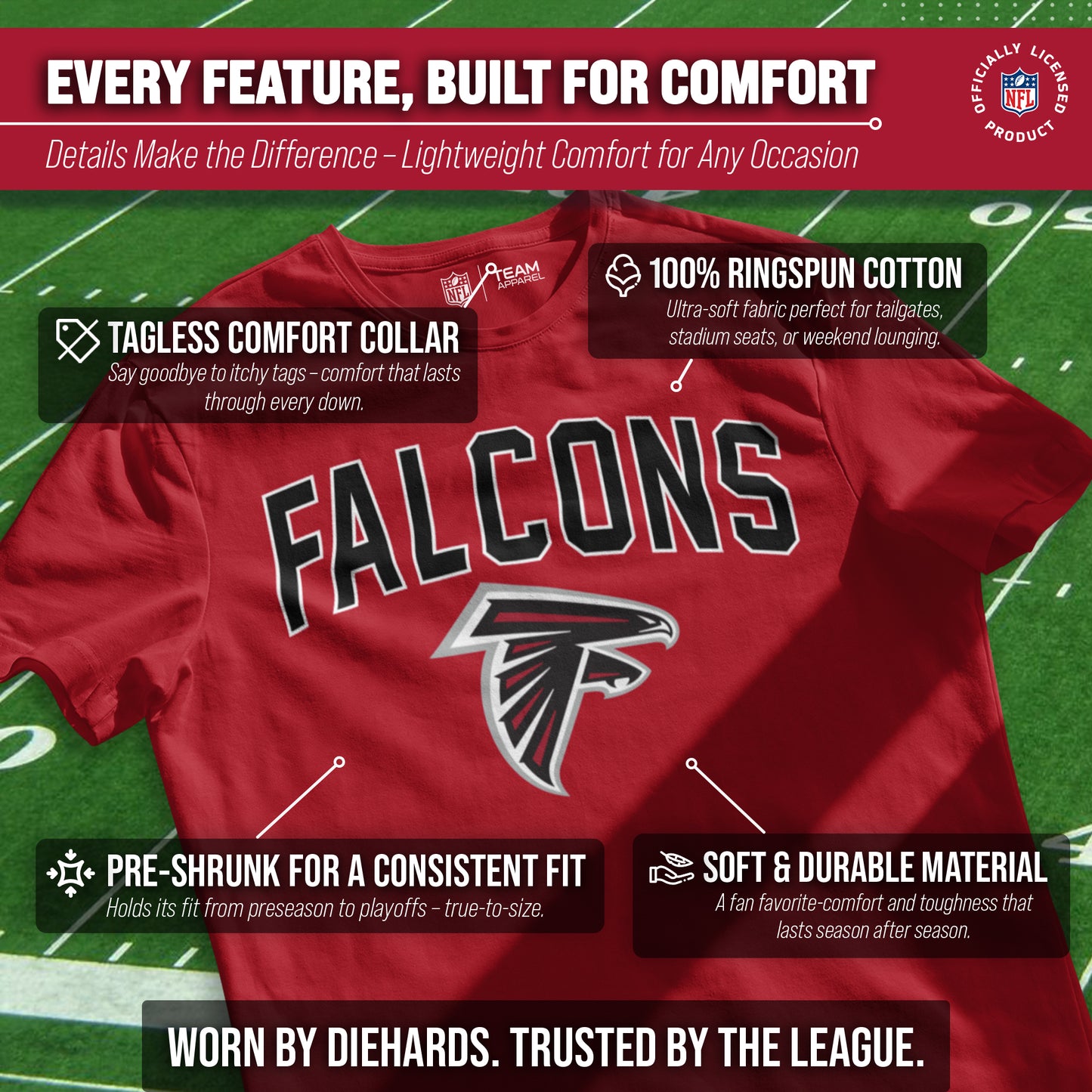 Atlanta Falcons NFL Home Team Tee - Red