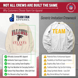 Atlanta Falcons Womens NFL Starstruck Crewneck Pullover - Cream