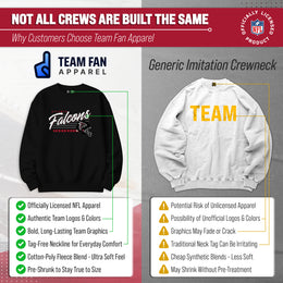 Atlanta Falcons Womens NFL Scrimmage Line Crewneck Pullover - Black