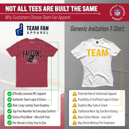Atlanta Falcons NFL Adult All Star Heather Tag-Less T-Shirt - Red Heather