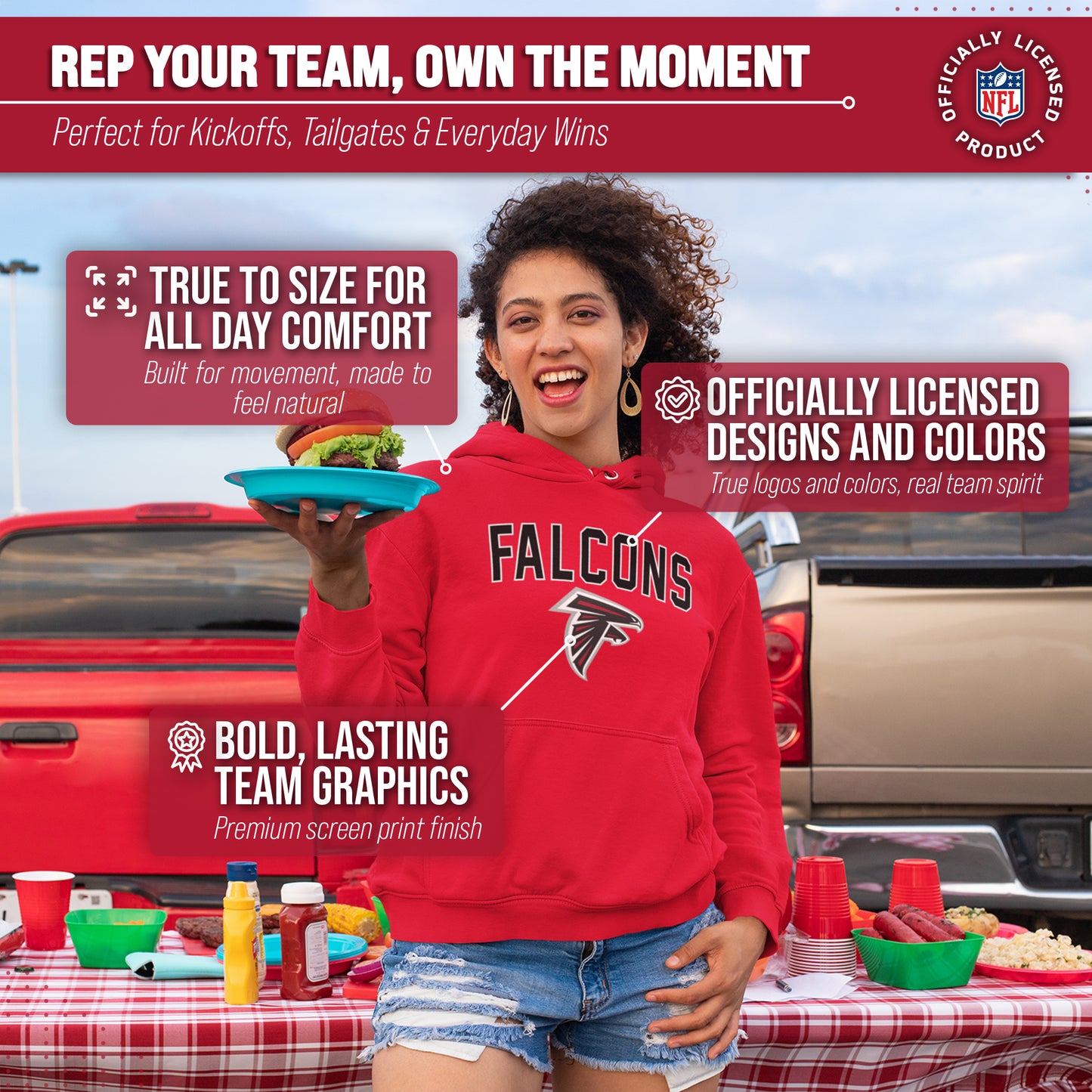 Atlanta Falcons NFL Home Team Hoodie - Red