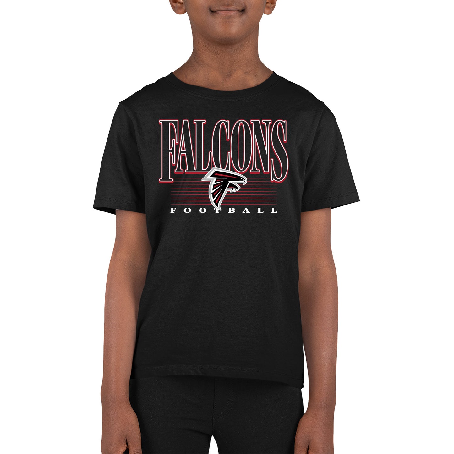 Atlanta Falcons NFL Youth Overtime Blueprint Football T-Shirt Unisex Tag Free Comfortable - Black