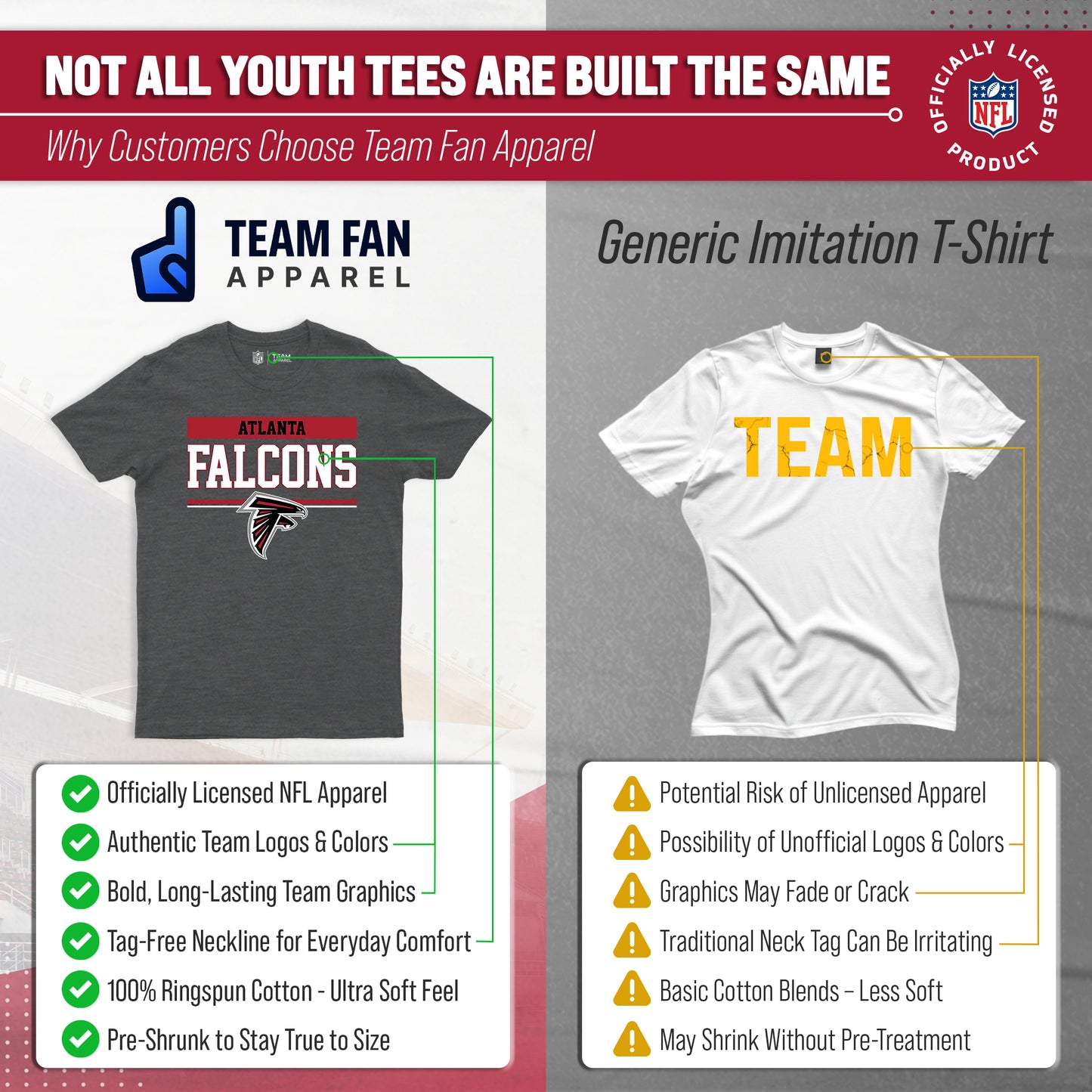 Atlanta Falcons NFL Youth Short Sleeve Charcoal T Shirt - Charcoal