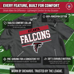 Atlanta Falcons NFL Youth Short Sleeve Charcoal T Shirt - Charcoal