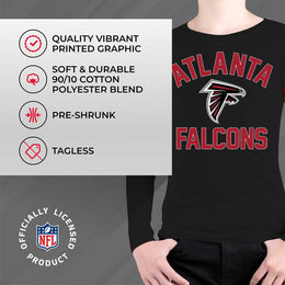 Atlanta Falcons NFL Gameday Youth Football Long Sleeve Shirt - Black