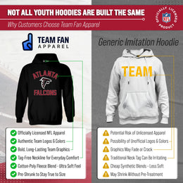 Atlanta Falcons NFL Youth Gameday Hooded Sweatshirt - Black