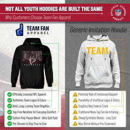 Atlanta Falcons NFL Youth Overtime Blueprint Football Fleece Hooded Sweatshirt - Black