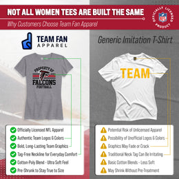 Atlanta Falcons NFL Womens Short Sleeve Property of Tshirt - Gray