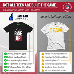 Atlanta Falcons NFL Adult Team Slogan Unisex T-Shirt - Black