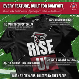 Atlanta Falcons NFL Adult Team Slogan Unisex T-Shirt - Black