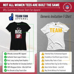 Atlanta Falcons NFL Womens Team Slogan Short Sleeve Tshirt - Black