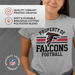 Atlanta Falcons NFL Women's Property Of Lightweight Plus Size T-Shirt - Sport Gray