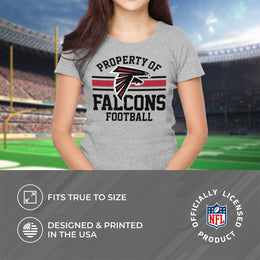 Atlanta Falcons NFL Women's Property Of Lightweight Plus Size T-Shirt - Sport Gray