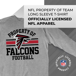 Atlanta Falcons NFL Adult Property Of Long SleeveT Shirt - Sport Gray