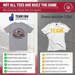 Atlanta Falcons NFL Adult Short Sleeve Team Stripe Tee - Sport Gray