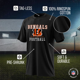 Cincinnati Bengals NFL Core Fan Adult Pro Football T-Shirt - Black