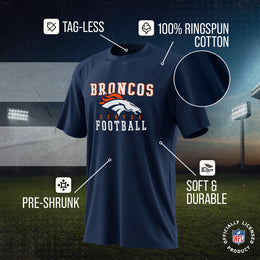 Denver Broncos NFL Core Fan Adult Pro Football T-Shirt - Navy