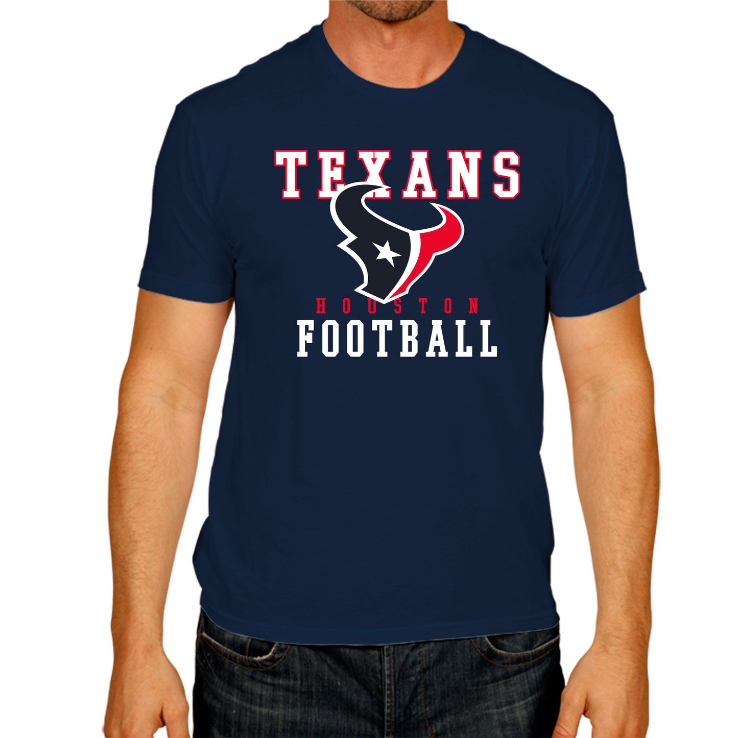 Houston Texans NFL Core Fan Adult Pro Football T-Shirt - Navy