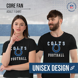 Indianapolis Colts NFL Core Fan Adult Pro Football T-Shirt - Black
