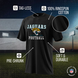 Jacksonville Jaguars NFL Core Fan Adult Pro Football T-Shirt - Black