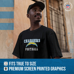 Los Angeles Chargers NFL Core Fan Adult Pro Football T-Shirt - Black
