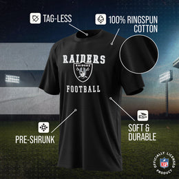 Las Vegas Raiders NFL Core Fan Adult Pro Football T-Shirt - Black
