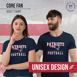 New England Patriots NFL Core Fan Adult Pro Football T-Shirt - Navy