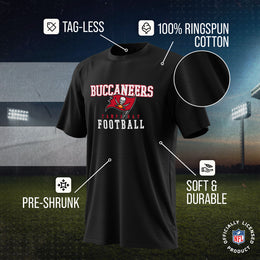 Tampa Bay Buccaneers NFL Core Fan Adult Pro Football T-Shirt - Black