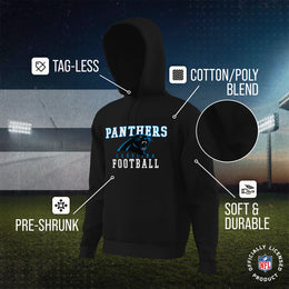 Carolina Panthers NFL Core Fan Adult Hooded Sweatshirt - Black