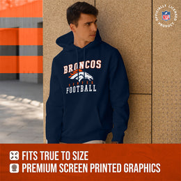 Denver Broncos NFL Core Fan Adult Hooded Sweatshirt - Navy