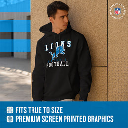 Detroit Lions NFL Core Fan Adult Hooded Sweatshirt - Black