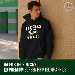 Green Bay Packers NFL Core Fan Adult Hooded Sweatshirt - Black