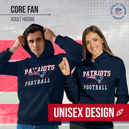New England Patriots NFL Core Fan Adult Hooded Sweatshirt - Navy