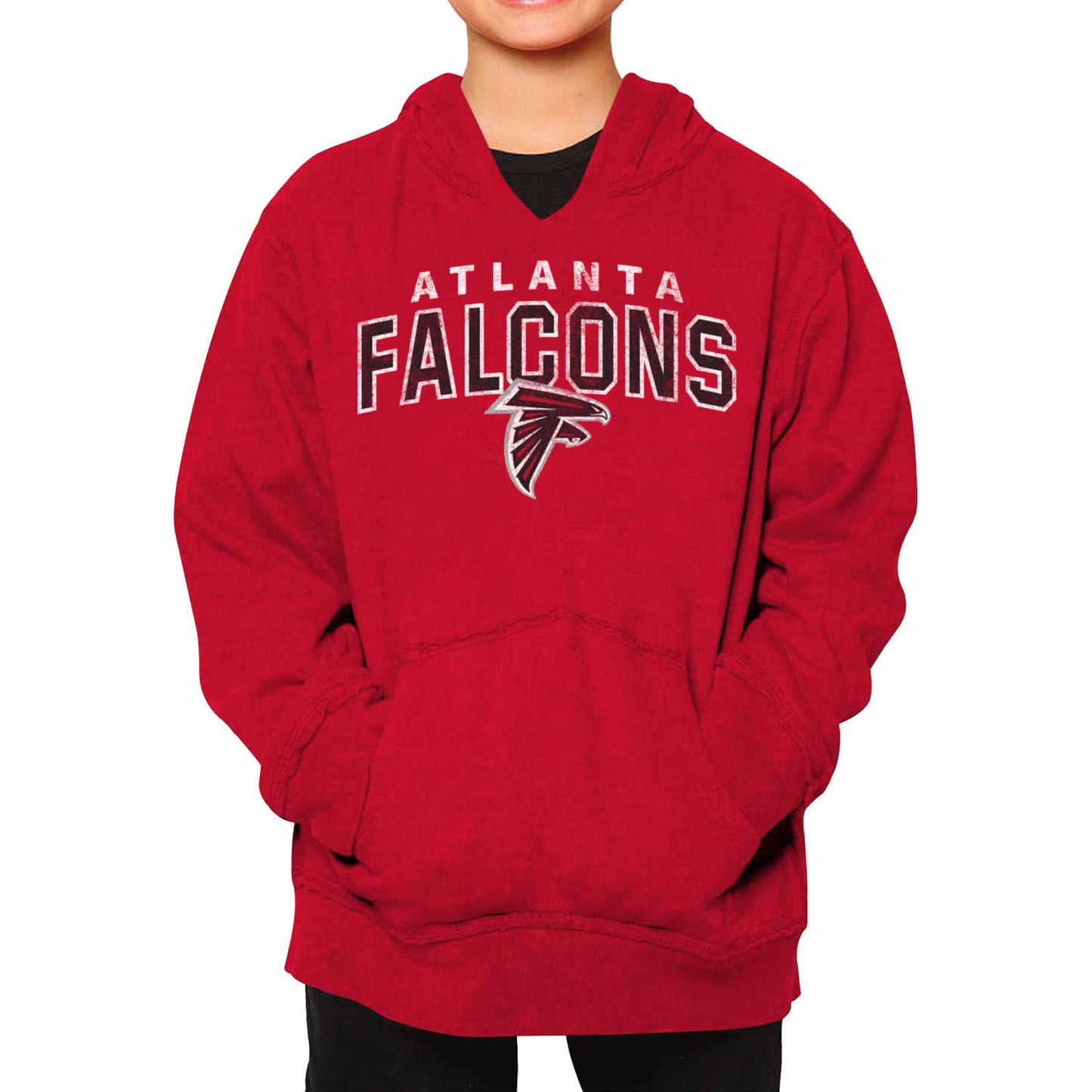 Atlanta Falcons NFL Youth Starting Fresh Hoodie- Pro Football Sweatshirt for Boys and Girls - Red
